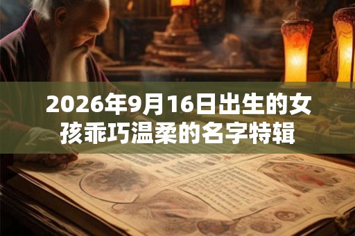 2026年9月16日出生的女孩乖巧温柔的名字特辑
