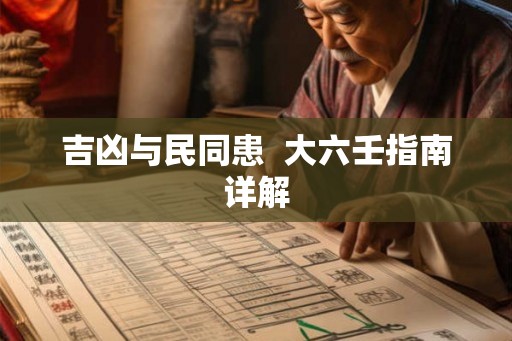 吉凶与民同患 大六壬指南详解 吉凶与民同患 大六壬指南详解