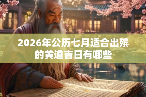 2026年公历七月适合出殡的黄道吉日有哪些