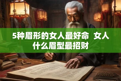 5种眉形的女人最好命  女人什么眉型最招财