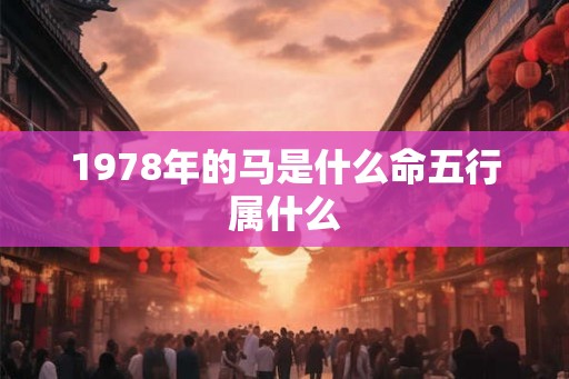 1978年的马是什么命五行属什么 1978年的马是什么命五行属什么