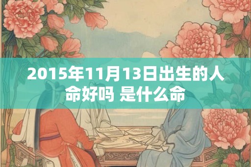 2015年11月13日出生的人命好吗 是什么命