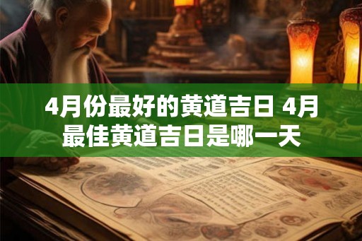 4月份最好的黄道吉日 4月最佳黄道吉日是哪一天