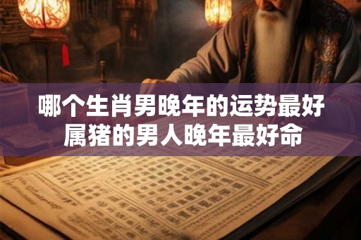 哪个生肖男晚年的运势最好 属猪的男人晚年最好命