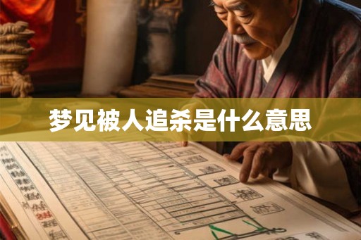 梦见被人追杀是什么意思 梦见被人追杀是什么意思