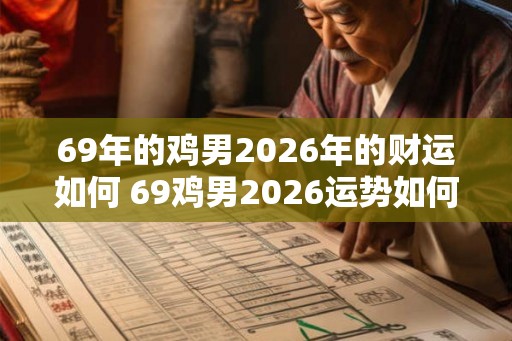 69年的鸡男2026年的财运如何 69鸡男2026运势如何