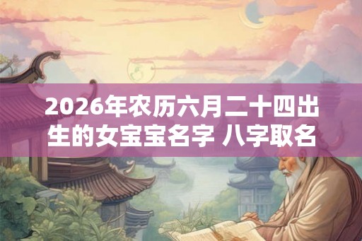 2026年农历六月二十四出生的女宝宝名字 八字取名