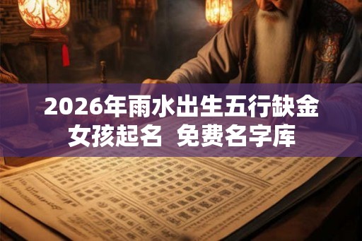2026年雨水出生五行缺金女孩起名 免费名字库 2026年雨水出生五行缺金女孩起名 免费名字库