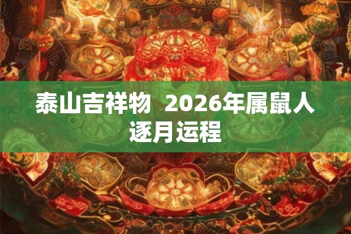 泰山吉祥物 2026年属鼠人逐月运程 泰山吉祥物 2026年属鼠人逐月运程