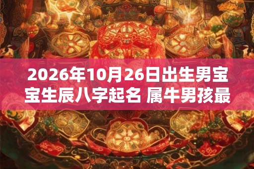 2026年10月26日出生男宝宝生辰八字起名 属牛男孩最吉利的名字