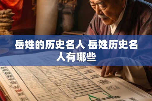 岳姓的历史名人 岳姓历史名人有哪些