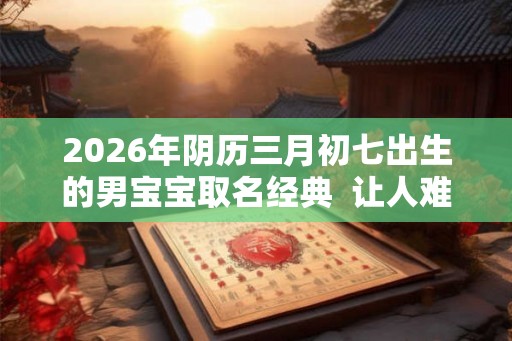 2026年阴历三月初七出生的男宝宝取名经典  让人难忘