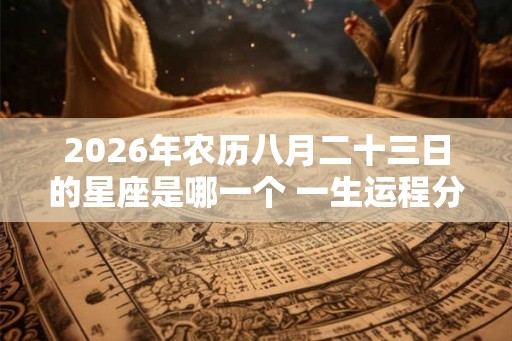 2026年农历八月二十三日的星座是哪一个 一生运程分析 2026年农历八月二十三日的星座是哪一个 一生运程分析