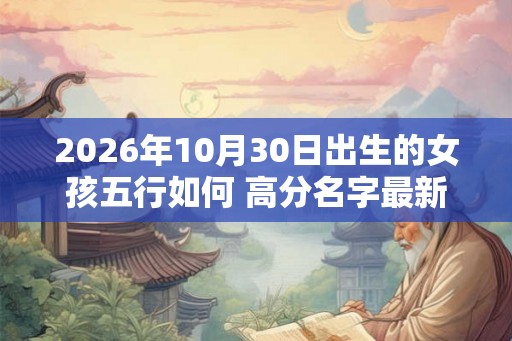 2026年10月30日出生的女孩五行如何 高分名字最新推荐