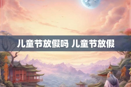 儿童节放假吗 儿童节放假