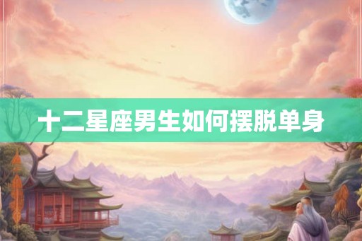 十二星座男生如何摆脱单身