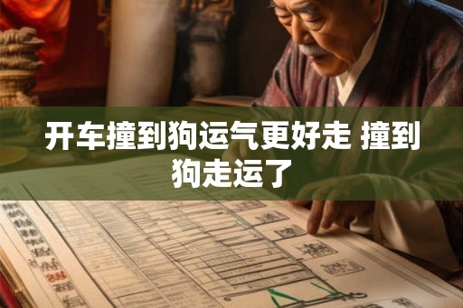 开车撞到狗运气更好走 撞到狗走运了