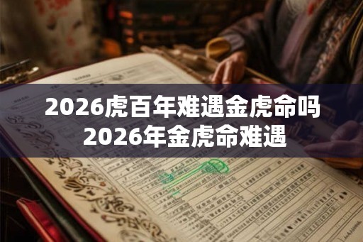 2026虎百年难遇金虎命吗 2026年金虎命难遇