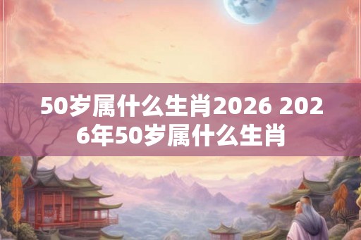 50岁属什么生肖2026 2026年50岁属什么生肖