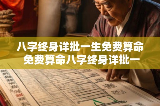 八字终身详批一生免费算命 免费算命八字终身详批一生 八字终身详批一生免费算命 免费算命八字终身详批一生