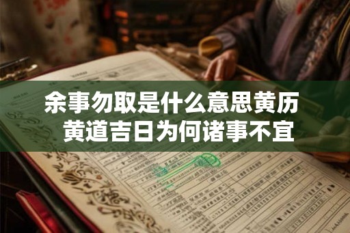 余事勿取是什么意思黄历  黄道吉日为何诸事不宜