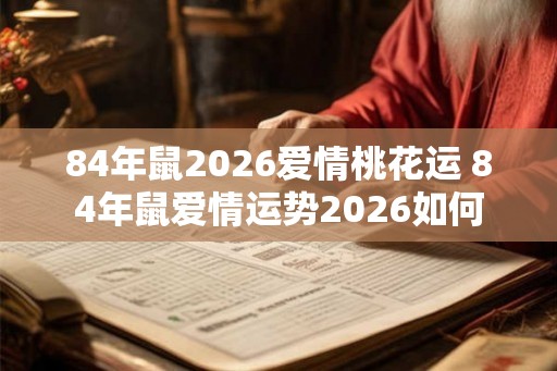 84年鼠2026爱情桃花运 84年鼠爱情运势2026如何