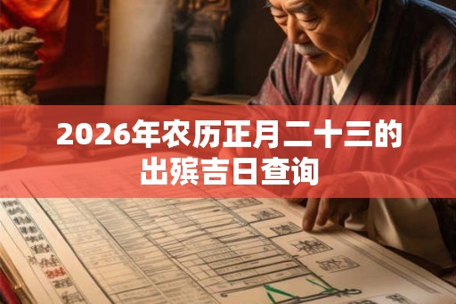 2026年农历正月二十三的出殡吉日查询