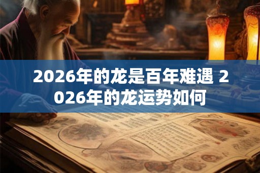 2026年的龙是百年难遇 2026年的龙运势如何
