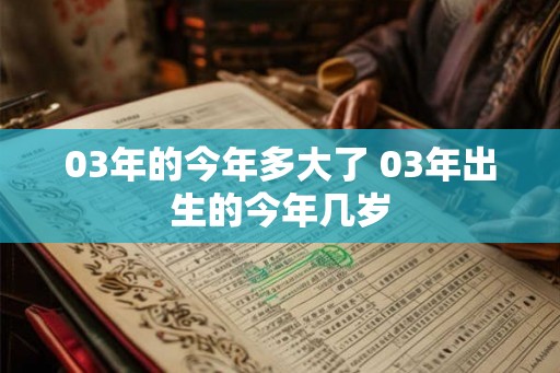 03年的今年多大了 03年出生的今年几岁