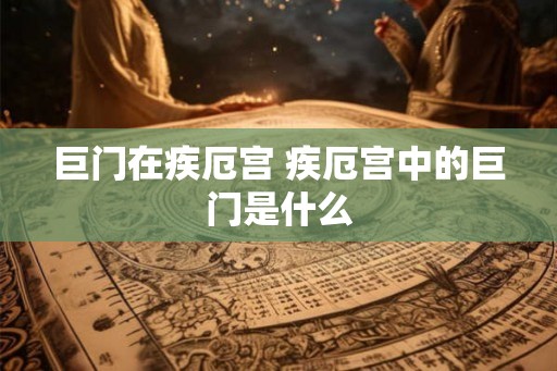 巨门在疾厄宫 疾厄宫中的巨门是什么