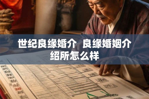 世纪良缘婚介 良缘婚姻介绍所怎么样 世纪良缘婚介 良缘婚姻介绍所怎么样
