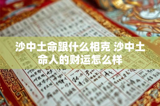 沙中土命跟什么相克 沙中土命人的财运怎么样