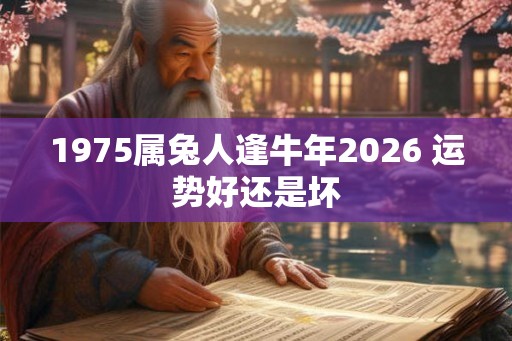 1975属兔人逢牛年2026 运势好还是坏