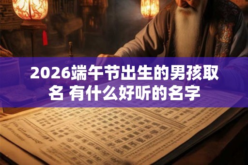 2026端午节出生的男孩取名 有什么好听的名字