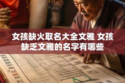 女孩缺火取名大全文雅 女孩缺乏文雅的名字有哪些