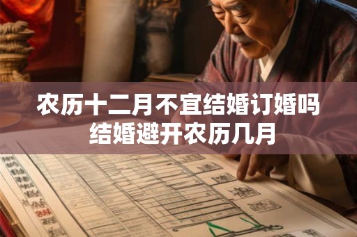 农历十二月不宜结婚订婚吗 结婚避开农历几月