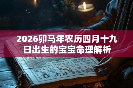 2026卯马年农历四月十九日出生的宝宝命理解析 2026卯马年农历四月十九日出生的宝宝命理解析