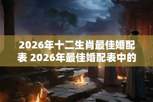2026年十二生肖最佳婚配表 2026年最佳婚配表中的十二生肖顺序是怎样的