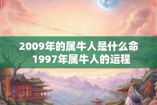 2009年的属牛人是什么命  1997年属牛人的运程