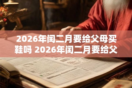 2026年闰二月要给父母买鞋吗 2026年闰二月要给父母买什么