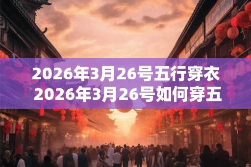 2026年3月26号五行穿衣 2026年3月26号如何穿五行服装