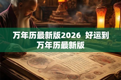万年历最新版2026  好运到万年历最新版