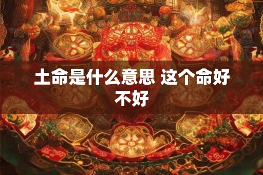 土命是什么意思 这个命好不好