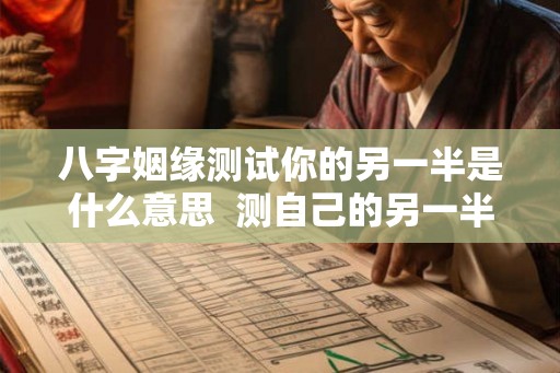 八字姻缘测试你的另一半是什么意思  测自己的另一半