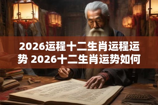 2026运程十二生肖运程运势 2026十二生肖运势如何