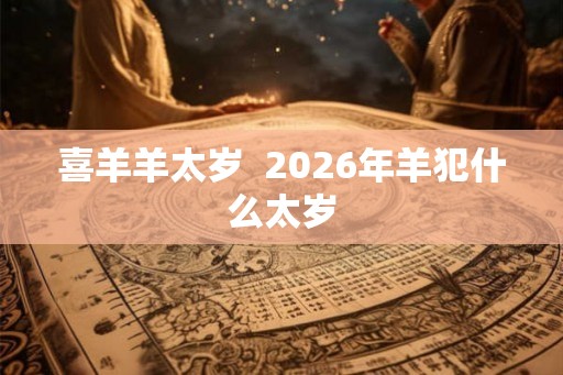喜羊羊太岁 2026年羊犯什么太岁 喜羊羊太岁 2026年羊犯什么太岁
