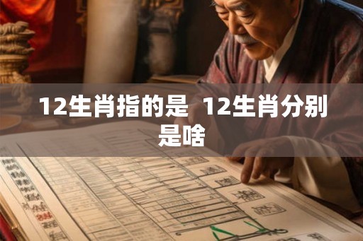 12生肖指的是  12生肖分别是啥