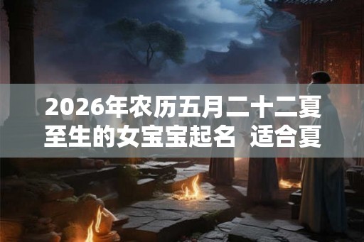 2026年农历五月二十二夏至生的女宝宝起名  适合夏天生的女宝宝名字