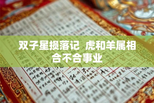 双子星损落记 虎和羊属相合不合事业 双子星损落记 虎和羊属相合不合事业