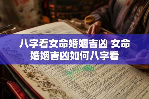 八字看女命婚姻吉凶 女命婚姻吉凶如何八字看